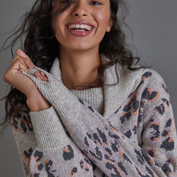 Anthropologie Emmy Cowl Neck Tunic Sweater Dress - Picture 2 of 10